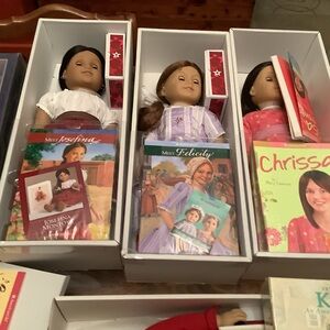 American Girl-4 Retired or 20+yrs, 3 Collectible Edition Barbies, & acc., NIB